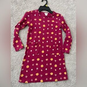 Girls Crewcuts Pumpkin Print Dress